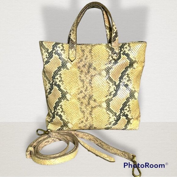 Madewell Zip-Top Snake Embossed Leather Edition Transport Crossbody - Picture 1 of 5